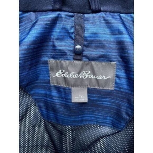 Eddie Bauer Barrier Ridge 2.0 Jacket Blue & Black Stripes Men’s TXL Waterproof - Picture 10 of 12